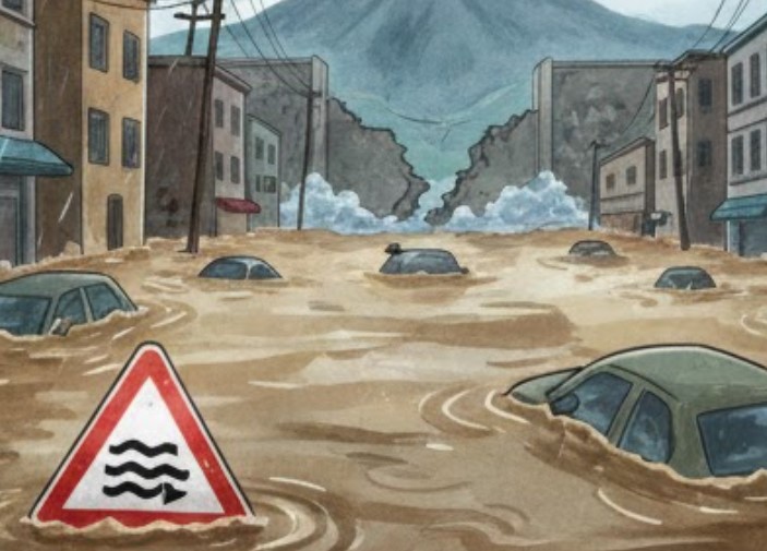 Ilustrasi Banjir (Lensa Merdeka)