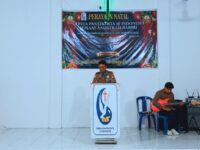 Kapolsek Tanete Rilau Iptu Muhammad Yusran memimpin pengamanan perayaan Natal Jemaat GPDI Anugrah Cinekko Barru