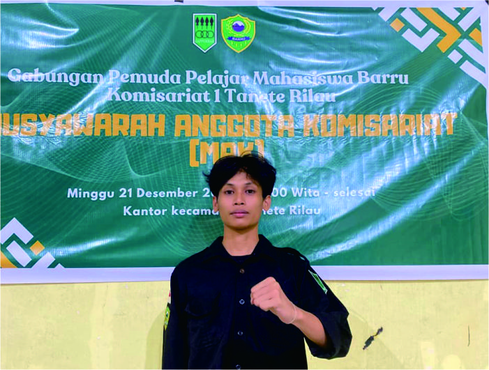 Muhammad Fitra terpilih sebagai Ketua GAPPEMBAR Komisariat I Tanete Rilau dalam musyawarah anggota di Aula Kecamatan Tanete Rilau