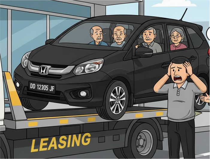 Ilustrasi Mobil Honda Mobilio Hitam Anggota Polres Barru Ditarik Leasing