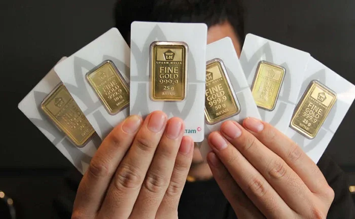 Ilustrasi harga emas Antam.