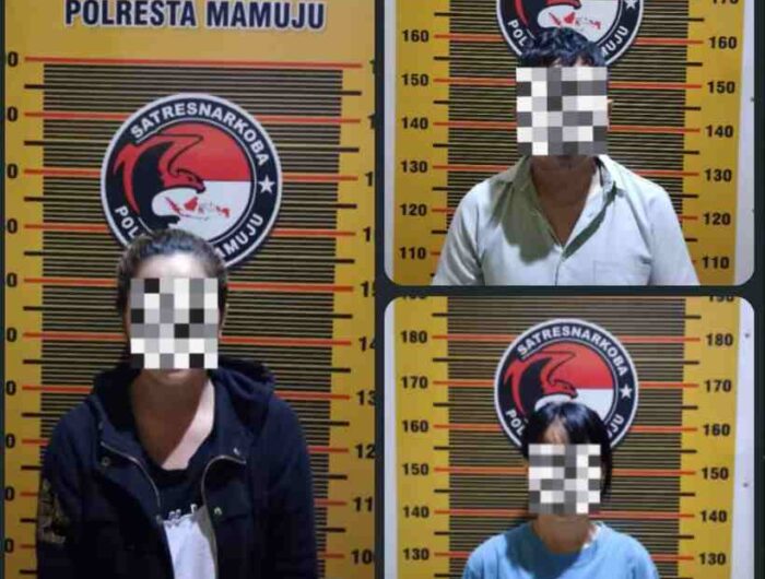 Polisi Polresta Mamuju mengamankan oknum PNS dan dua perempuan bersama barang bukti sabu di Simboro