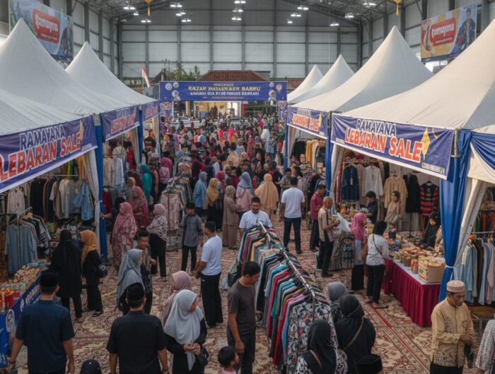 Persiapan Bazar Ramadan Ramayana di Baruga Bola Soba’e Barru jelang pembukaan Pesta Rasa Serial Ramadan 1447 H.