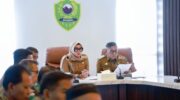 Bupati Barru Andi Ina Kartika Sari mengikuti rakor pengendalian inflasi dan evaluasi Program 3 Juta Rumah secara virtual di Ruang Rapat Bupati Barru
