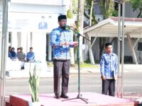 ASN Kabupaten Barru mengikuti Upacara Hari Kesadaran Nasional di Lapangan Kantor Bupati Barru dengan suasana khidmat