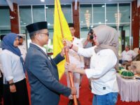 Bupati Barru Andi Ina Kartika Sari melantik pengurus IKA SPADEL Barru periode 2026–2030 di Baruga Singkerru Ada’E Rumah Jabatan Bupati Barru.