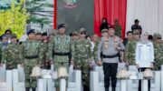 Wakil Bupati Barru Abustan A Bintang menghadiri penetapan 500 ASN Sulsel sebagai Komponen Cadangan di Lapangan Karebosi Makassar.
