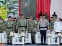 Wakil Bupati Barru Abustan A Bintang menghadiri penetapan 500 ASN Sulsel sebagai Komponen Cadangan di Lapangan Karebosi Makassar.