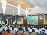 Wakil Bupati Barru Abustan A. Bintang menghadiri Deklarasi Damai Calon Kepala Desa Kabupaten Barru Tahun 2026 di Baruga Singkerru AdaE Rumah Jabatan Bupati Barru.