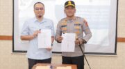 Kapolres Barru AKBP Ananda Fauzi Harahap dan Manager Unit PT PLN Indonesia Power UBP Barru Ahmad Burhani menandatangani nota kesepahaman kerja sama pengamanan Objek Vital Nasional di lingkungan PLTU Barru, Selasa (2/6/2026).