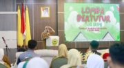 Bupati Barru Andi Ina Kartika Sari membuka Lomba Bertutur Tingkat SD/MI Kabupaten Barru 2026 di Baruga Singkeru AdaE bersama puluhan peserta dari tujuh kecamatan.