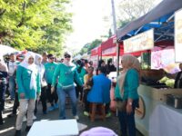 Puluhan stan UMKM dipadati pengunjung pada peringatan Hari Koperasi Nasional ke-79 di kawasan Alun-Alun Colliq Pujie, Kabupaten Barru, menampilkan beragam produk kuliner dan kerajinan lokal.