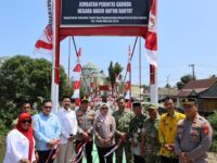 Bupati Barru Andi Ina Kartika Sari menghadiri peresmian Jembatan Perintis Garuda Tahap III di Bottoe, Kecamatan Tanete Rilau