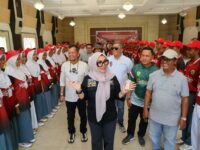 Bupati Barru Andi Ina Kartika Sari dan Wakil Bupati Abustan A. Bintang menghadiri peresmian karantina Paskibraka Kabupaten Barru