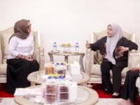 Bupati Barru Andi Ina Kartika Sari saat audiensi bersama Wakil Gubernur Sulsel Fatmawati Rusdi membahas pengembangan ekonomi Barru